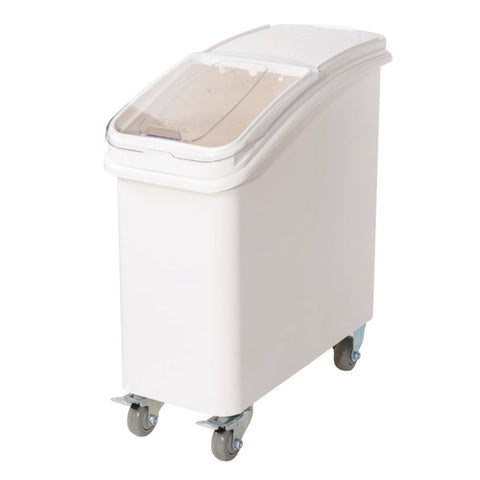 IB-21 Winco 21 Gallon White Shelf Ingredient Bin w/ Clear Lid