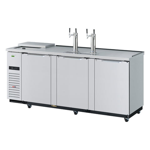 TCB-4SDD-N Turbo Air 90" 2-Column S/S Club Top Beer Dispenser w/ (4) 1/2 Barrel Keg Capacity-Turbo Air