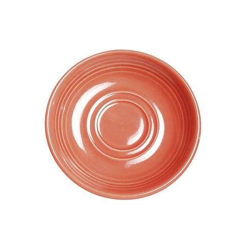 Tuxton China CNE-060 6" Round Concentrix Ceramic Saucer, Cinnebar