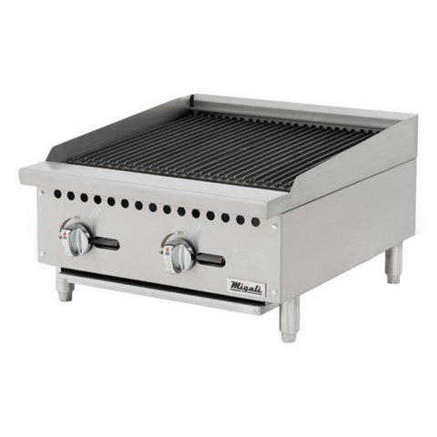 Migali C-RB24 24 in Countertop Gas Radiant Charbroiler, 70,000 BTU