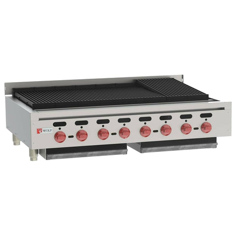 Wolf ACB47 Low Profile Gas Countertop Charbroiler, 47 Inch, 8 Burner