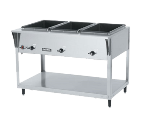 Vollrath 38217 ServeWell SL 3-Well Electric Hot Food Table, 208-240V
