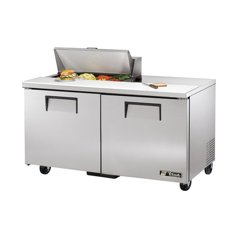 True Manufacturing TSSU-60-08-HC 60" Two-Door Refrigerated Sandwich/Salad Prep Table with Hydrocarbon Refrigerant