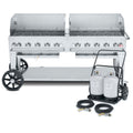 CV-MCC-72WGP Crown Verity 72" Club Series Mobile Cart Grill with Tank Crt, Under Shelf, LP-CROWN VERITY INC.