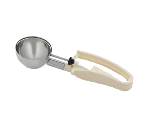 Vollrath 47392 Jacob's Pride #10 Ivory Squeeze Handle Disher - 3.2 oz