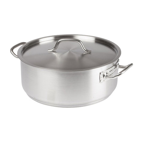 SSLB-20 Winco 20 Qt. Stainless Steel Brazier w/ Lid