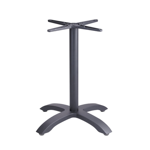 Grosfillex UT740017 Eco-Fix Aluminum Cross Table Base, Black