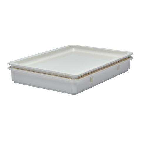 Cambro DB18263P148 18" x 26" x 3" White Polypropylene Pizza Dough Proofing Box