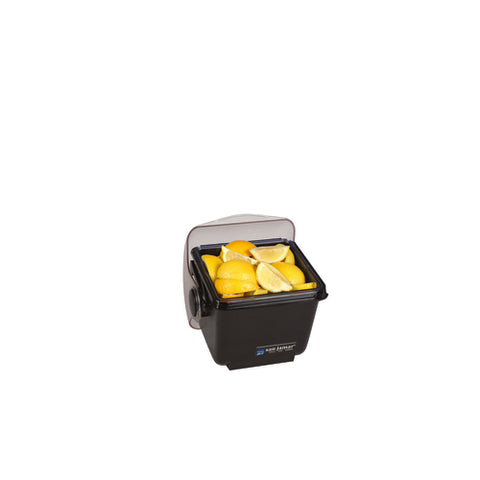 San Jamar BD2001 Mini Dome Condiment Center Garnish Organizer, 2 Qt., Black