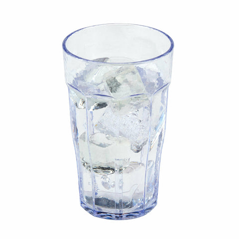 Cambro LT12152 Laguna 12 oz Clear Hammered SAN Plastic Tumbler