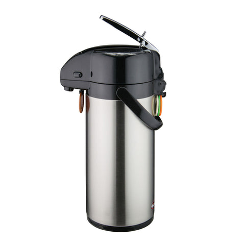 Winco APSK-725 Stainless Steel Lined Airpot, Lever Top, 2.5 Liter