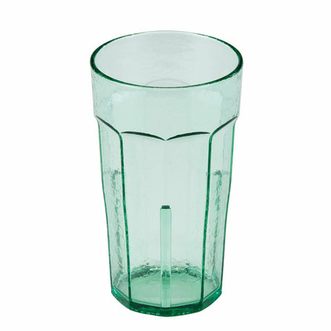 Cambro LT10427 Laguna 10 oz Spanish Green Hammered SAN Plastic Tumbler