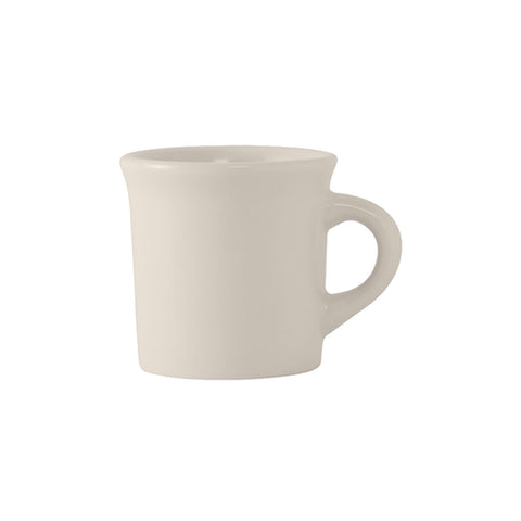 Tuxton China TRE-038 9 oz. American White/Eggshell Canton Mug