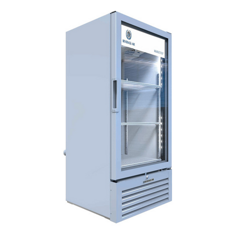 Beverage-Air MT10-1W 25" Marketeer Series White Glass Door Merchandiser Refrigerator with LED Lighting