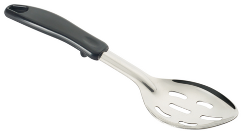 Winco BHSP-11 11" Slotted Basting Spoon with Stop-Hook Polypropylene Handle