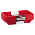 C1077R Tablecraft 10-3/4" x 7-3/4" x 1-1/2" Red Rectangular Grande Basket-Tablecraft Products