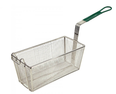 1005-Green Clipper Heavy-Duty Fry Basket w/Green Handle