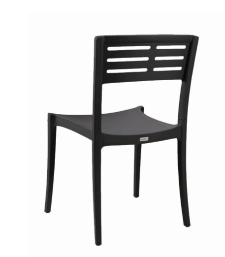 US637017 Grosfillex Stacking Side Chair Black