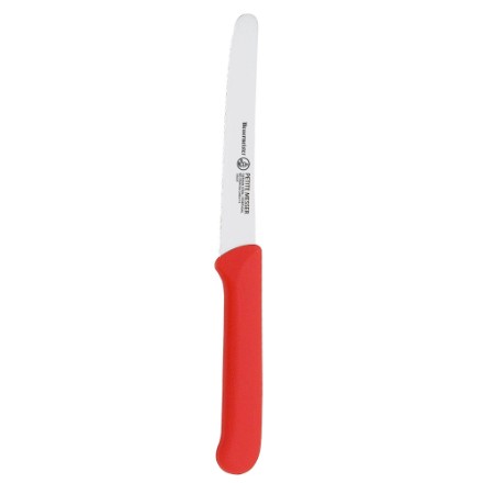 106/R Messermeister 4.5" Red Serrated Tomato Knife w/ Matching Sheath