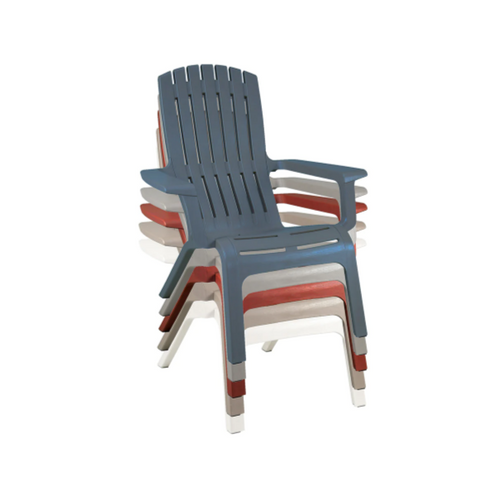 US444181 Grosfillex Westport Adirondack Chair, Taupe