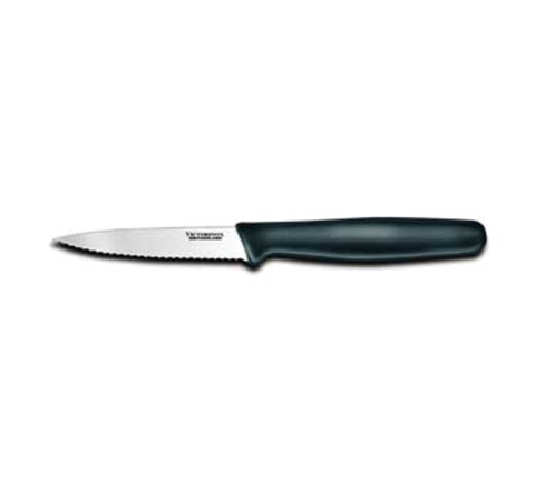 6.7633 Victorinox 3-1/4" Wavy Edge Paring Knife w/ Large Black Nylon Handle