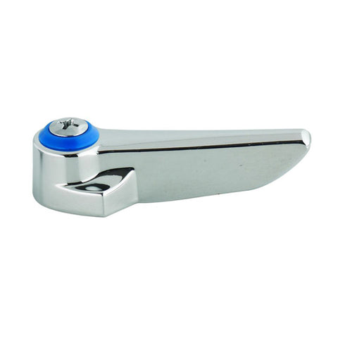 001636-45 T&S Brass 2-3/16" Chrome Plated Lever Handle w/ Blue Index and Screw