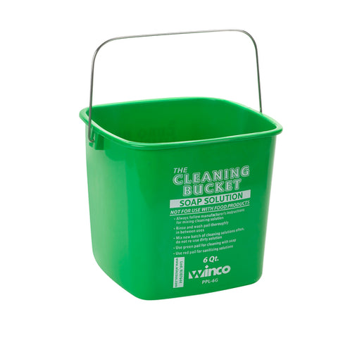 PPL-6G Winco 6 Qt. Green Cleaning Bucket
