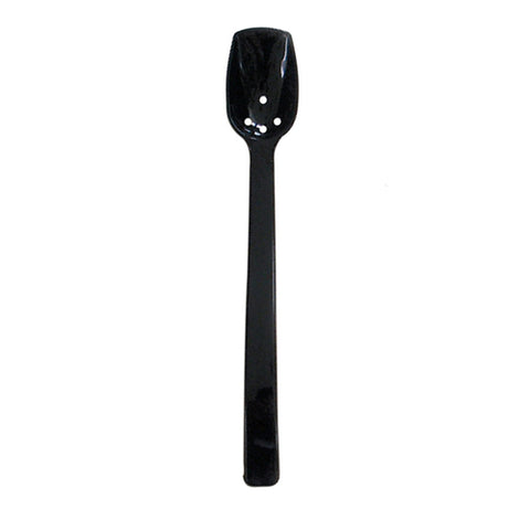 PLBS110BK Thunder Group 10" 3/4 Oz. Black Polycarbonate Perforated Buffet Spoon