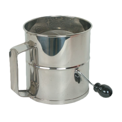 SLFS008 Thunder Group 8 Cup Stainless Steel Rotary Flour Sifter