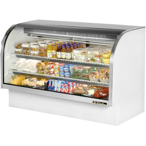 TCGG-72-HC-LD True 72-1/4"L, Curved Glass Deli Case - Each