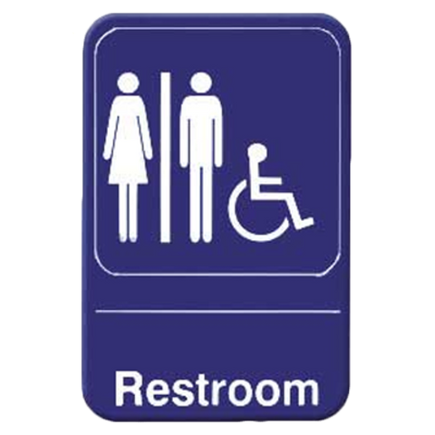 PLIS6903BL Thunder Group 6" x 9" Restroom/Accessible Sign