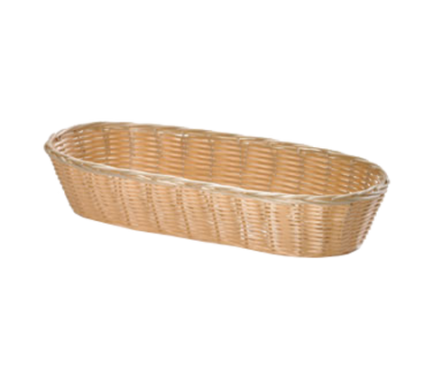 1118W Tablecraft 15" x 6" x 3" Oblong Woven Rattan Basket