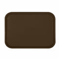 PLFFT1418BR Thunder Group 14" x 17-3/4" Brown Fast Food Tray-Thunder Group