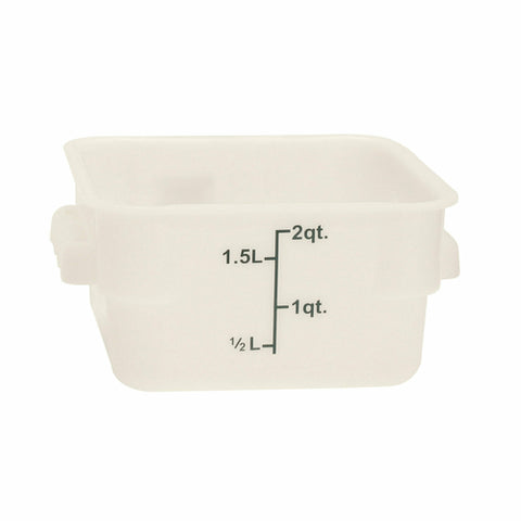 PLSFT002PP Thunder Group 2 Qt. White Square Food Storage Container