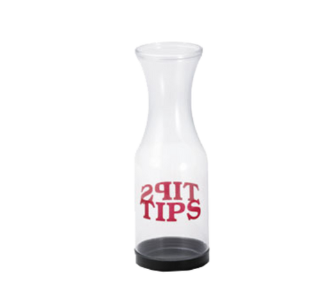 812 Tablecraft 11" Plastic TIPS Carafe w/ Twist Off Bottom