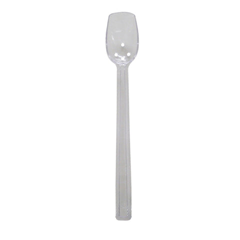 PLBS110CL Thunder Group 10" 3/4  Oz. Clear Polycarbonate Perforated Buffet Spoon