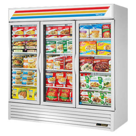GDM-72F-HC-LD True Three-Section, Freezer Merchandiser - Each