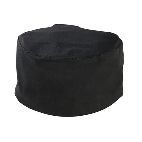 M60075BK Mercer Millennia Black Top Chef Skull Cap / Pill Box Hat