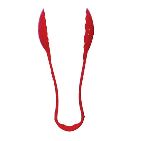 PLSGTG006RD Thunder Group 6" Red Polycarbonate Scallop Grip Serving Tong