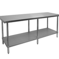 96 inch steel table Undershelf, 96"W x 30"D
