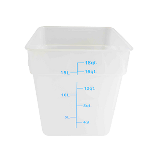PLSFT018TL Thunder Group 18 Qt. Translucent Square Food Storage Container
