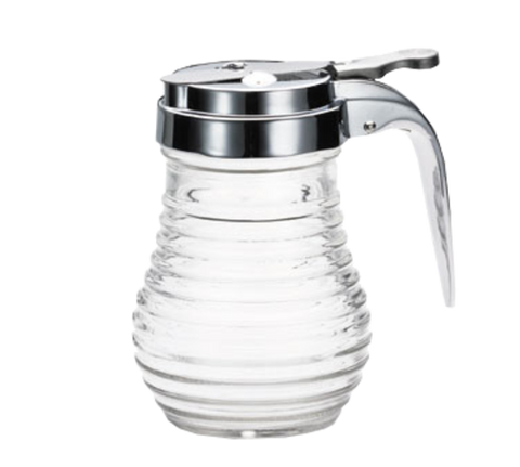 BH7 Tablecraft 6 Oz. Beehive Collection Syrup Dispenser w/ Chrome Plated Top