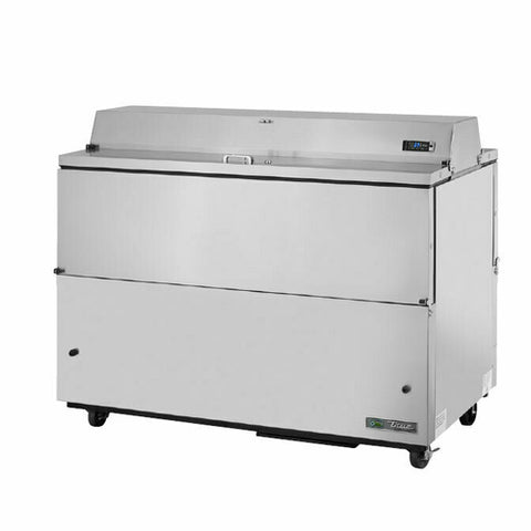 TMC-58-S-DS-SS-HC True 58" Stainless Steel Dual-Sided Milk Cooler w/ (16) Crate Capacity