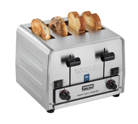 Wct855 Waring Toaster Bagel/Bread Hd 4-Slice, Brushed Stainless Steel 240V