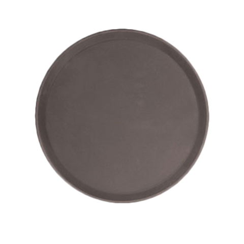 PLFT1100BR Thunder Group 11" Round Brown Serving Tray