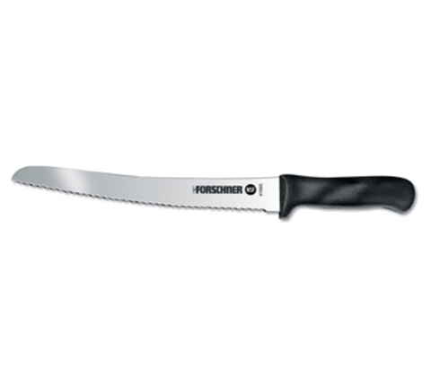 7.6058.17  Victorinox 10" Curved Wavy Edge Bread Knife w/ Black Plastic Handle