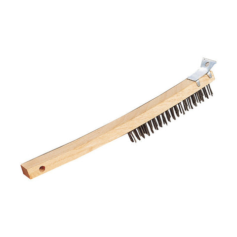 1347 American Metalcraft Wire Brush/Scraper w/ Wood Handle