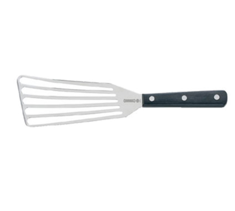 4690BW Mundial Stainless Steel Slotted Fish Turner w/ Black Wood Handle