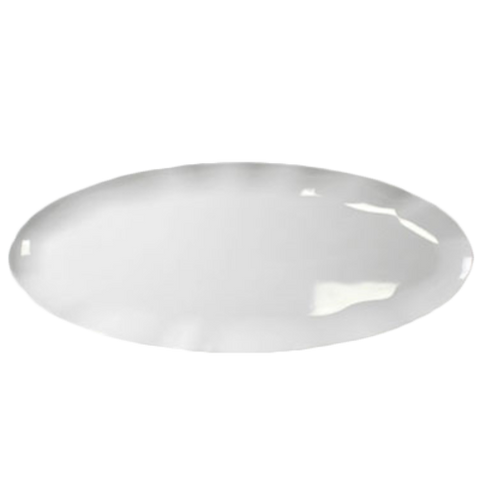 RF2024W Thunder Group White Pearl 24" x 10" Oval Melamine Platter