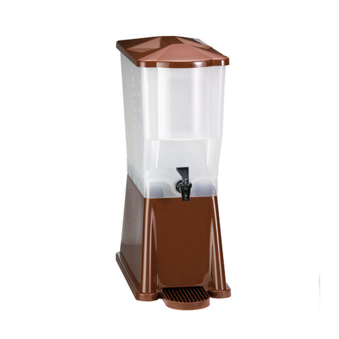 354DP Tablecraft 3 Gallon Slimline Brown Beverage / Juice Dispenser